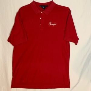 Red cotton polo with Chick-fil-A logo